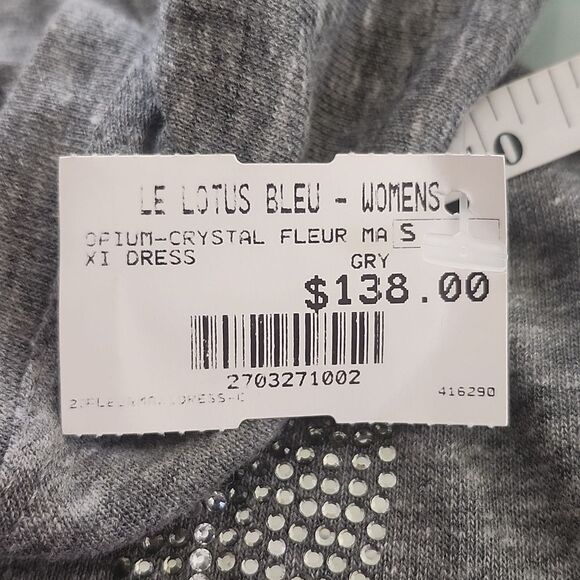 Opium Society Crystal Fleur De Lis Rhinestone Embellished Maxi Dress Brand New - Picture 9 of 9